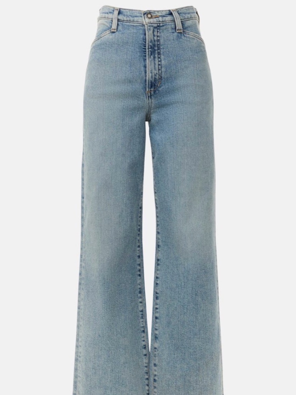 Favorite Daughter High-Rise Wide-Leg Jeans in Light Blue